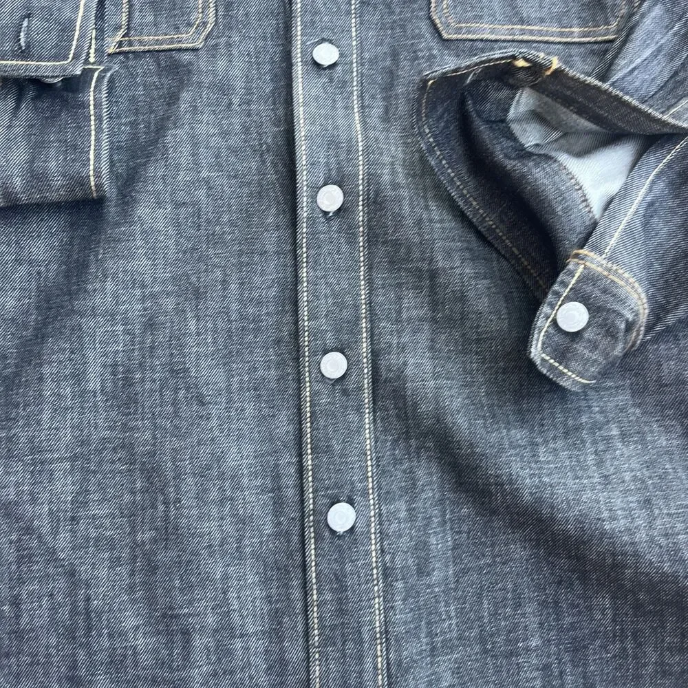 LEVI’s Men’s Jackson Worker Overshirt-jacket Black Cotton Hemp Rinse Size XL - Picture 7 of 15